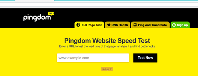 TEST SITE SPEED