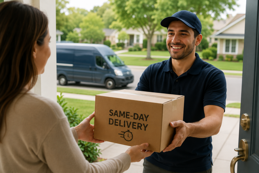 Online shopping and same-day delivery are changing buyer expectations, fulfillment networks, retail strategy, and the future of commerce.