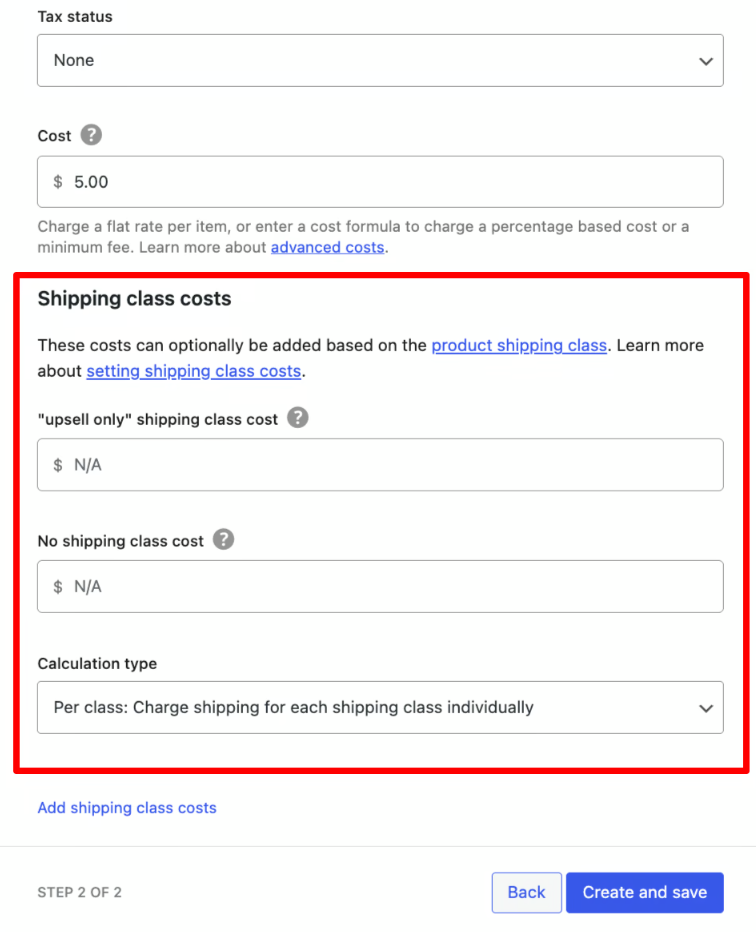 How to Configure WooCommerce Shipping Class Costs