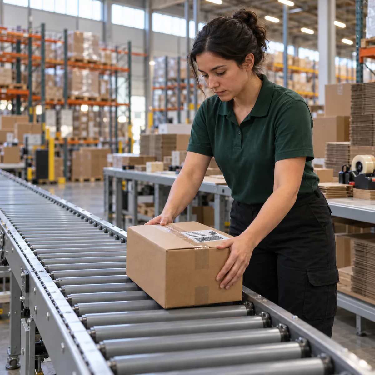 Warehouse worker using ReadyShipper as an alternative to ShipStation